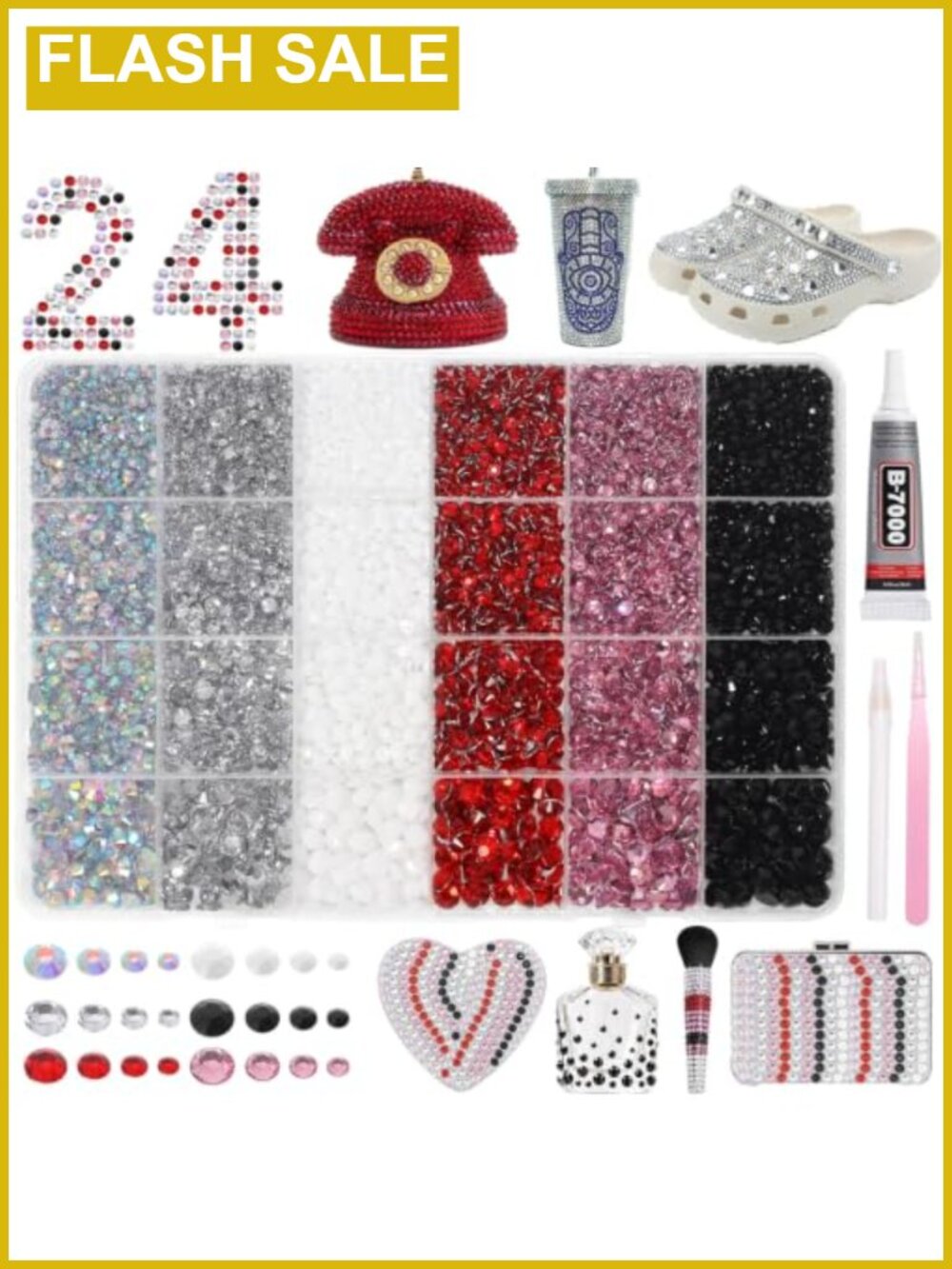 Resin Flatback Rhinestones Bedazzling Kit Craft Nail Art